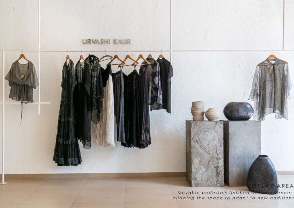 This Flagship Store In Gurugram Disguises Its Drama In Texture, Silence, And Sculpted Light 1 urvashi kaur store 8