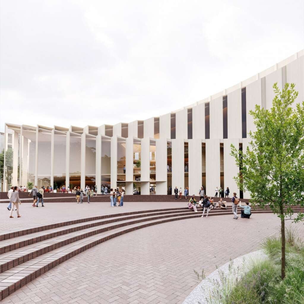 snøhetta and benthem crouwel architects are transforming delfzijl, netherlands, with the house of culture and administration—a striking civic landmark that blends sustainability, transparency, and community life.