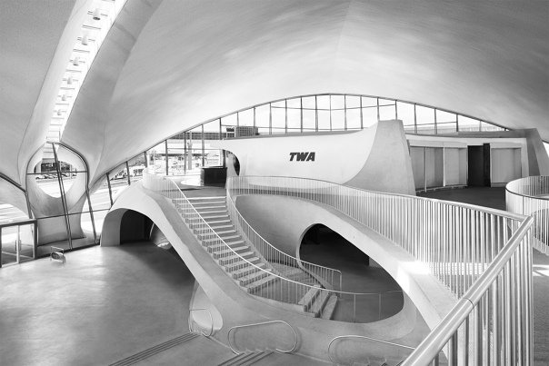 twa hotel is an iconic example of how concrete can be used in bold, futuristic ways